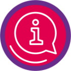 Icon representing information or resources for healthcare professionals that can be downloaded.