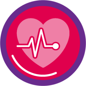Icon of a heart for finding an echo facility.