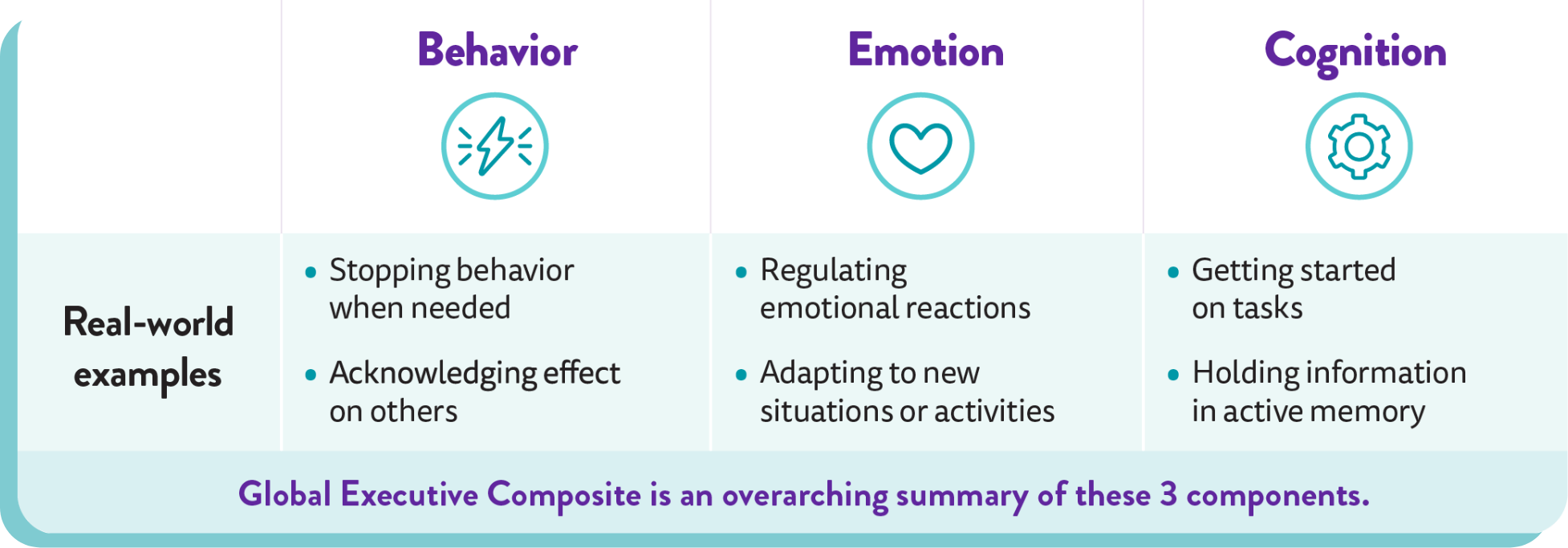 Figure showing how BRIEF® was used as a safety endpoint in the FINTEPLA® Lennox-Gastaut syndrome study. BRIEF® evaluates behavior, emotion, and cognition.