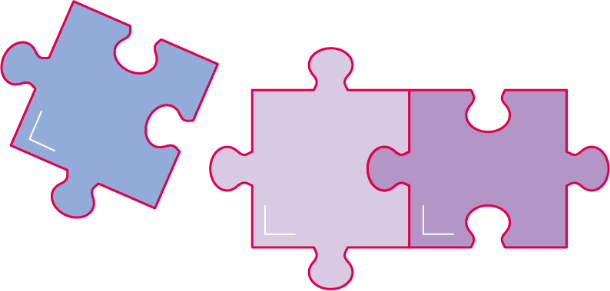 Icon of puzzle pieces.