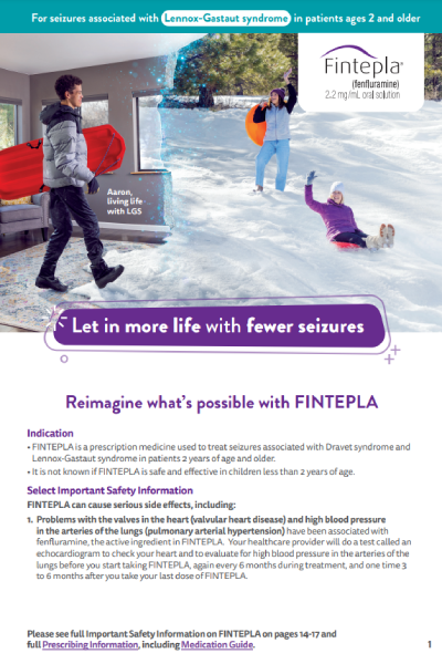 FINTEPLA® for LGS caregiver brochure.